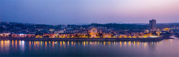 白沙镇夜景。白沙镇供图 第1眼TV-华龙网发