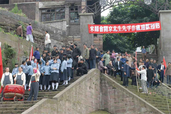 影视剧在白沙取景拍摄。白沙镇供图 第1眼TV-华龙网发