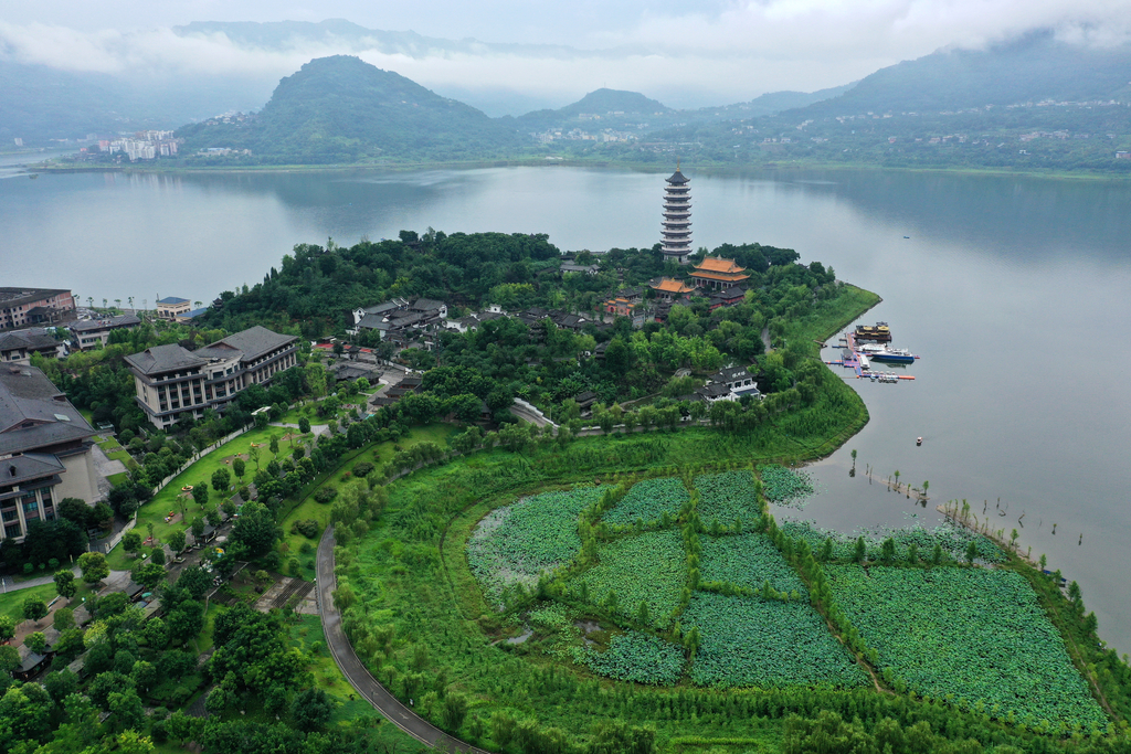 汉丰湖国家湿地公园。开州区水利局供图